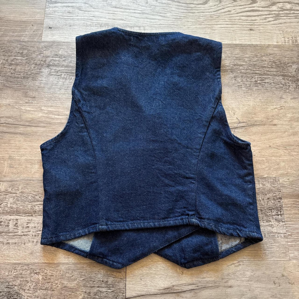 ZARA DOUBLE-BREASTED DENIM VEST - BRAND NEW WITH TAG - SIZE S - Picture 6 of 8